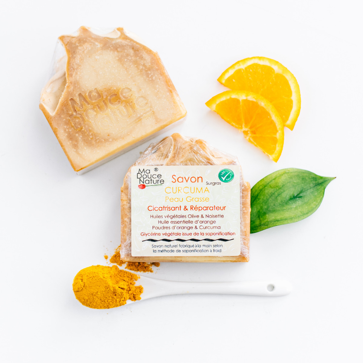 Savon artisanal - Orange et curcuma